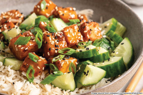 salmon and avocado bowl