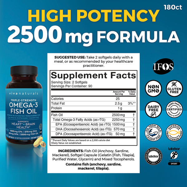 Fish Oil, Triple-Strength Omega-3