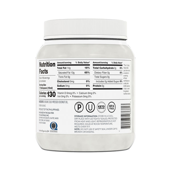 Organic Coconut Oil, Virgin