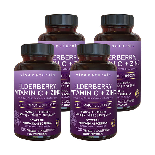 Elderberry, Vitamin C + Zinc