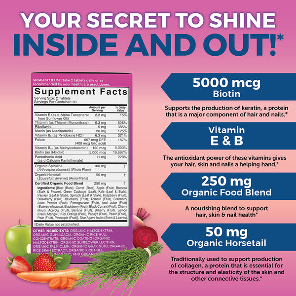 Organic Hair + Skin & Nails*